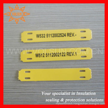 Wire identification label,Yellow cable marker